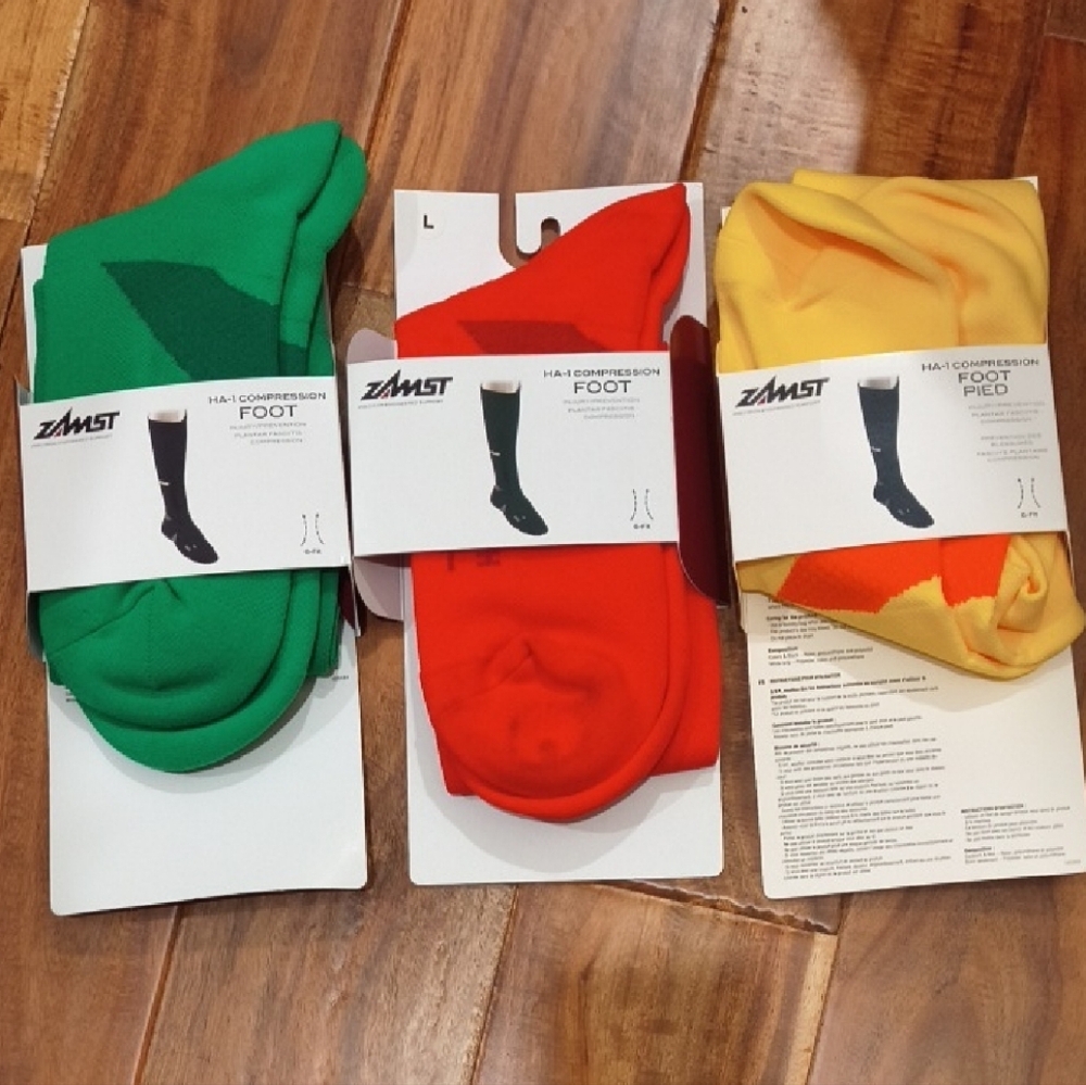 Men's Compression Socks - Green, Red, Yellow